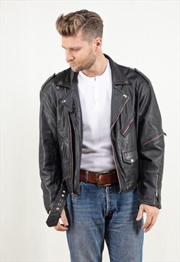 Vintage 90's Biker Leather Jacket