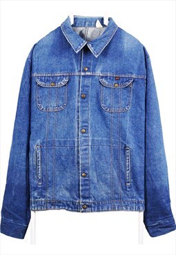 Vintage 90's KEY Denim Jacket Denim Blue XXLarge (missing