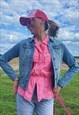 I AM KENOUGH HANDPAINTED VINTAGE DENIM BARBIE JACKET