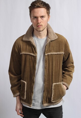 VINTAGE CORDUROY FLEECE LINED JACKET