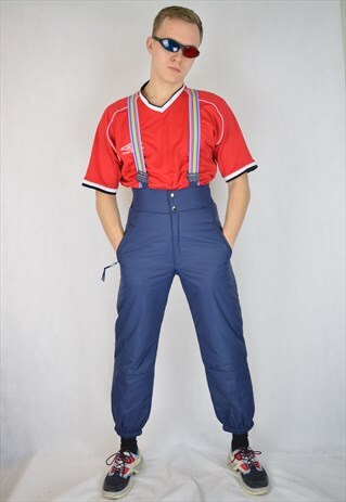 VINTAGE BLUE SKI RAVE JUMPSUIT
