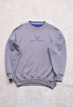 True Vintage 90s Fred Perry Spell Out Embroidered Sweater