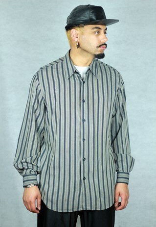 VINTAGE ARMANI JEANS STRIPED SHIRT