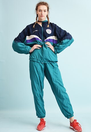 90'S RETRO ATHLEISURE TRACKSUIT SPORTS CO-ORD TWO PIECE