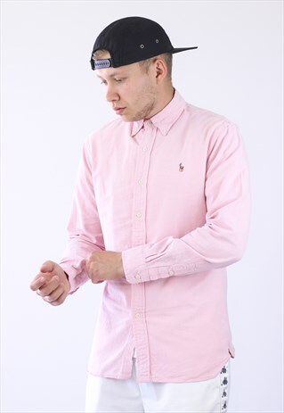 MENS RALPH LAUREN SLIM FIT OXFORD LONG SLEEVE CASUAL SHIRT