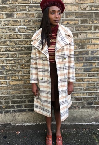 1970'S TARTAN WINTER COAT