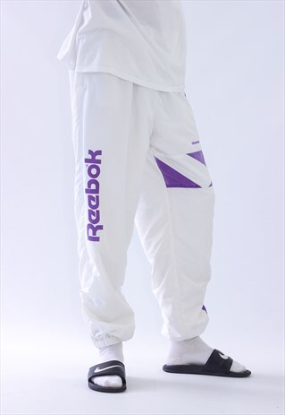VINTAGE MENS REEBOK BIG LOGO JOGGER TEAM SUIT PANTS