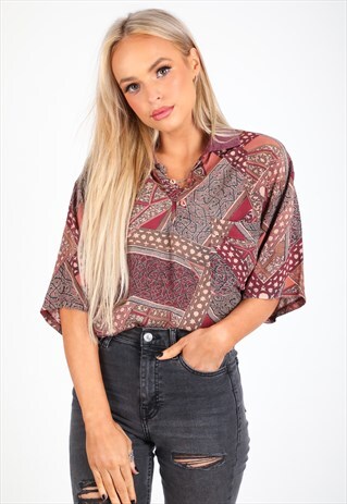VINTAGE UNBRANDED PATTERN SHIRT S235