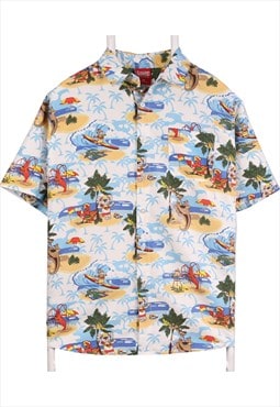 Vintage 90's Lowes Shirt Hawaiian Pattern Short Sleeve