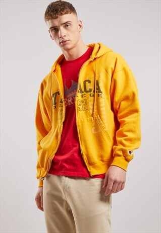 VINTAGE CHAMPION ITHAC COLLEGE ZIP-UP HOODIE