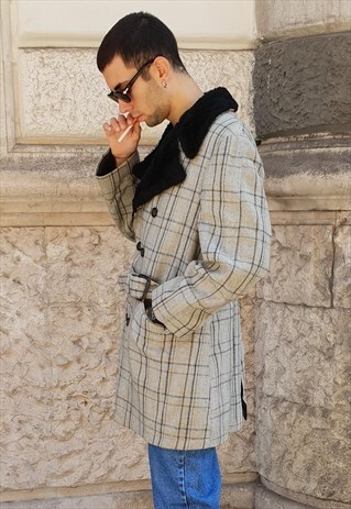 VINTAGE RARE 80'S WINTER TRENCH COAT COD.8-55
