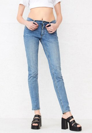 VINTAGE BLUE CHEAP MONDAY FIT DENIM JEANS