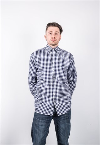 VINTAGE 1990S BLUE CHECKED SHIRT