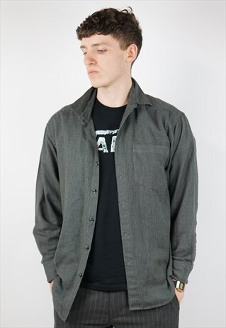 VINTAGE GREY PATTERNED SHIRT