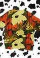 VINTAGE 70S COLOURFUL FLORAL FLOWERY FLOWERS SHIRT BLOUSE 20