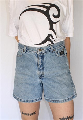 DENIM JEAN HIGH WAISTED FESTIVAL SHORTS