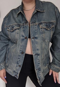 Vintage denim jacket button up unisex gap deadstock 90s 