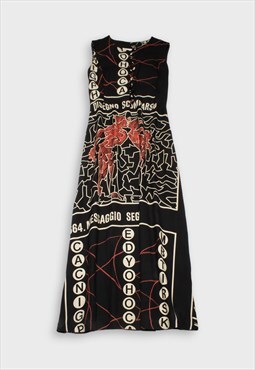 Moschino graphic printed '90s Long split Dress