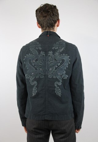 VINTAGE HUGO BOSS GRAPHIC WORKER JACKET