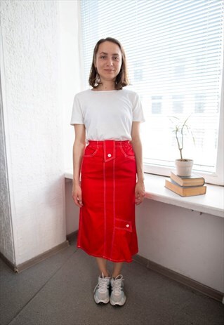 high waisted midi skirt queen size