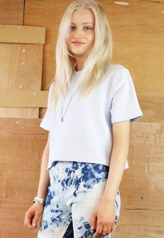 BABY BLUE TEXTURED BOX TOP