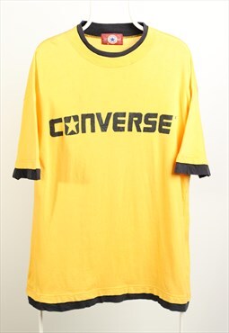 Vintage Converse Crewneck Script T-shirt Yellow
