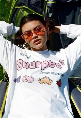 TRANSPARENT CAT EYE PINK COLOURED SUNGLASSES