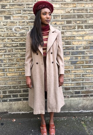 1970'S WOOLLEN TRENCH COAT