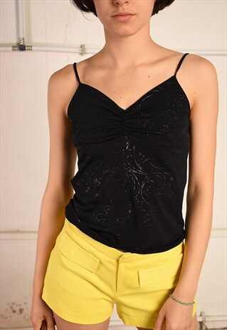 Y2K RETRO SHIMMER SPAGHETTI STRAP FESTIVAL TOP