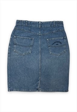 Vintage Valentino denim skirt high waist pencil mini blue