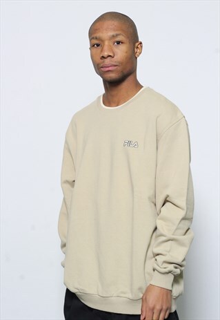 VINTAGE REEBOK LOGO SWEATSHIRT BEIGE