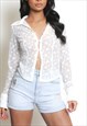 Floral Lace Blouse In White