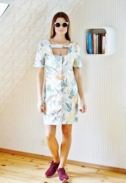 Pastel light floral summer dress