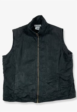 Vintage COLUMBIA Embroidered Suede Gilet Jacket XL BV14616