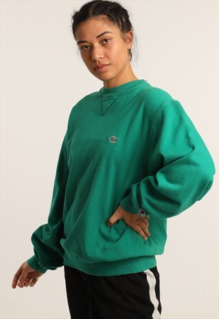 VINTAGE CHAMPION EMBROIDERED LOGO SWEATSHIRT