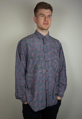 PURE SILK PATTERNED SHIRT