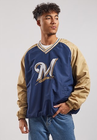 VINTAGE MILWAUKEE BREWERS PULLOVER SPORTS TOP