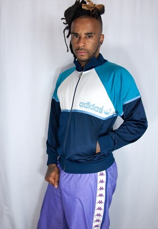 BLUE RARE ADIDAS TRACKSUIT JACKET