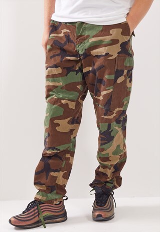 VINTAGE CAMO CARGO TROUSERS