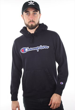 VINTAGE CHAMPION USA SPELL OUT HOODIE SWEATSHIRT
