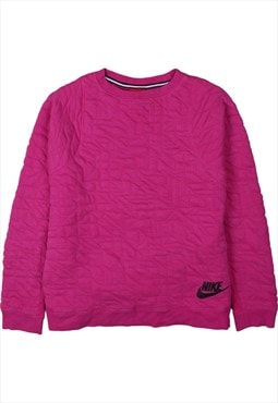 Vintage 90's Nike Jumper / Sweater Swoosh Crew Neck Pink