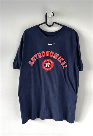 Nike Houston astros navy blue centre logo T-shirt large 