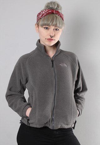 VINTAGE 90S NORTH FACE GREY FLEECE JACKET