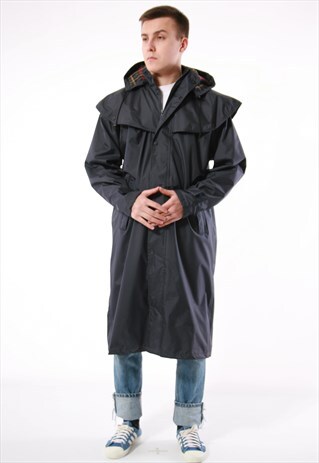 90S VINTAGE VTG RARE HEAVYWEIGHT RAINPROOF TRENCH COAT 13861