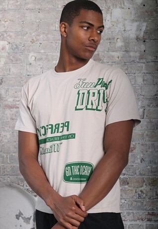 VINTAGE DOLCE & GABBANA LOGO T-SHIRT BEIGE