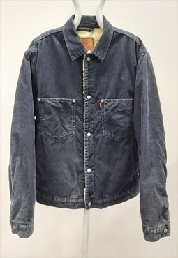 Levis Navy Sherpa Denim Jacket 