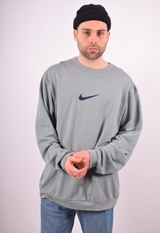 NIKE MENS VINTAGE SWEATSHIRT JUMPER XL GREY 90S