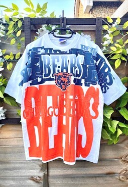 Vintage NFL 1990s Chicago bears AOP T-shirt medium 