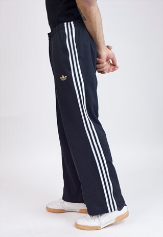 VINTAGE 90S ADIDAS BLACK TRACKSUIT BOTTOMS