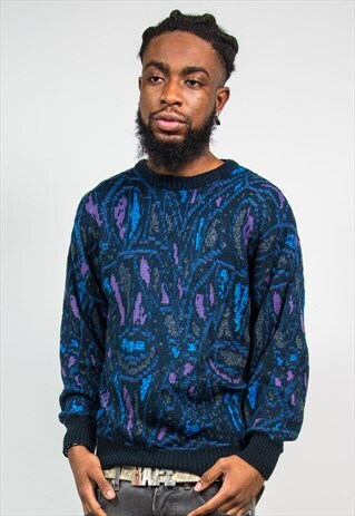VINTAGE ABSTRACT 90S KNIT JUMPER